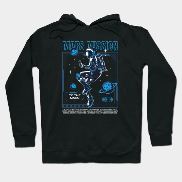 Mars Mission Space Exploration Hoodie by EdSan Designs